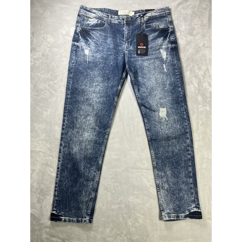 Akademiks Jeans Men 40x32 Superior Stretch Flex Fit Denim Distressed New NWT $68